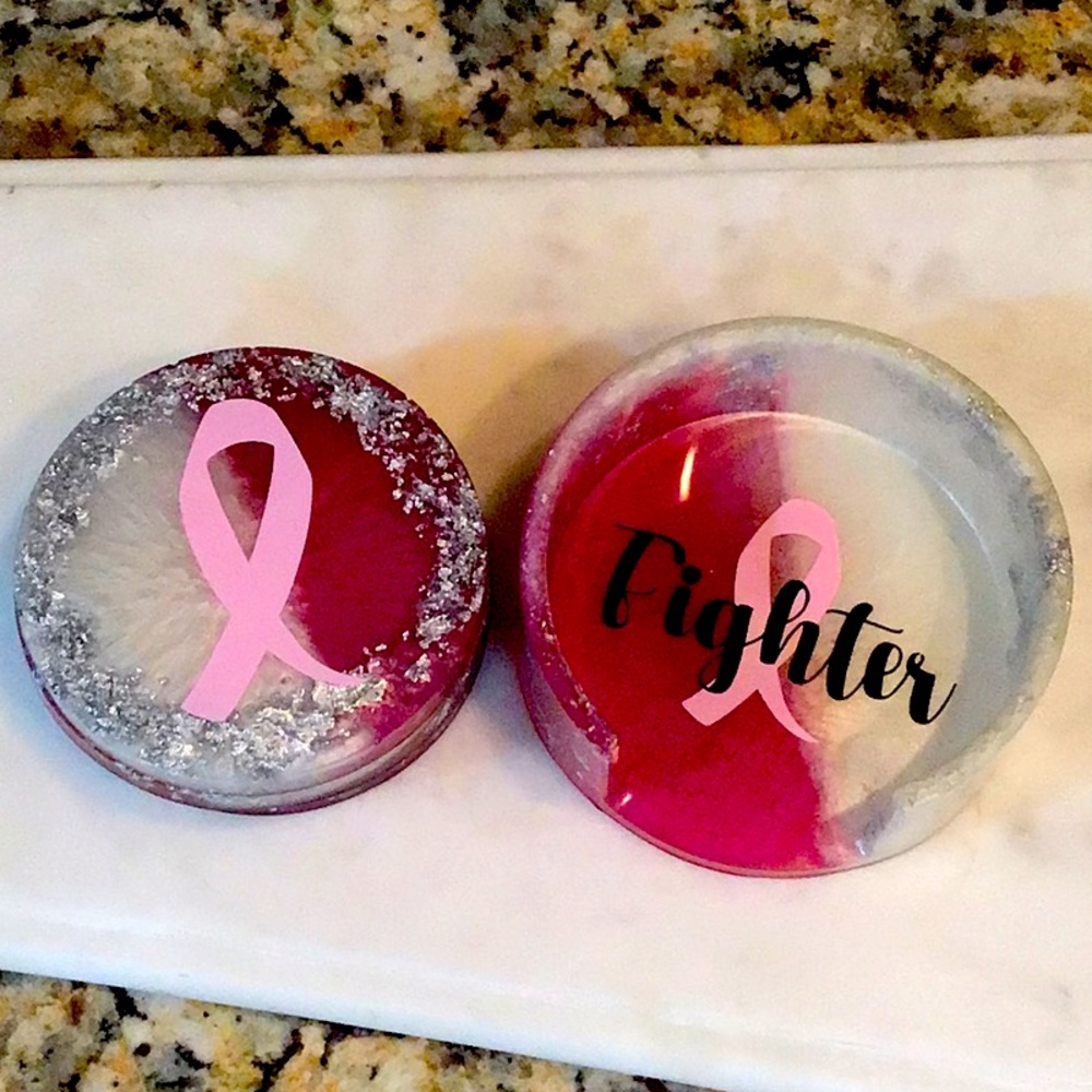 Breast Cancer set of 4 coasters, NWOT